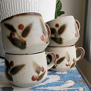 6oz Japanese Vintage Pottery Mugs